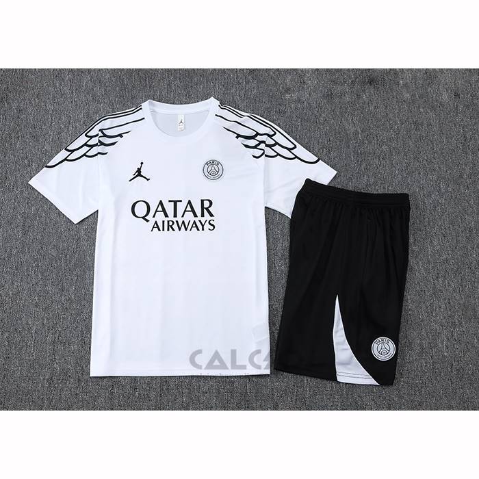 Tuta da Track Paris Saint-Germain Jordan Manica Corta 2025-2026 Bianco - Pantaloncini